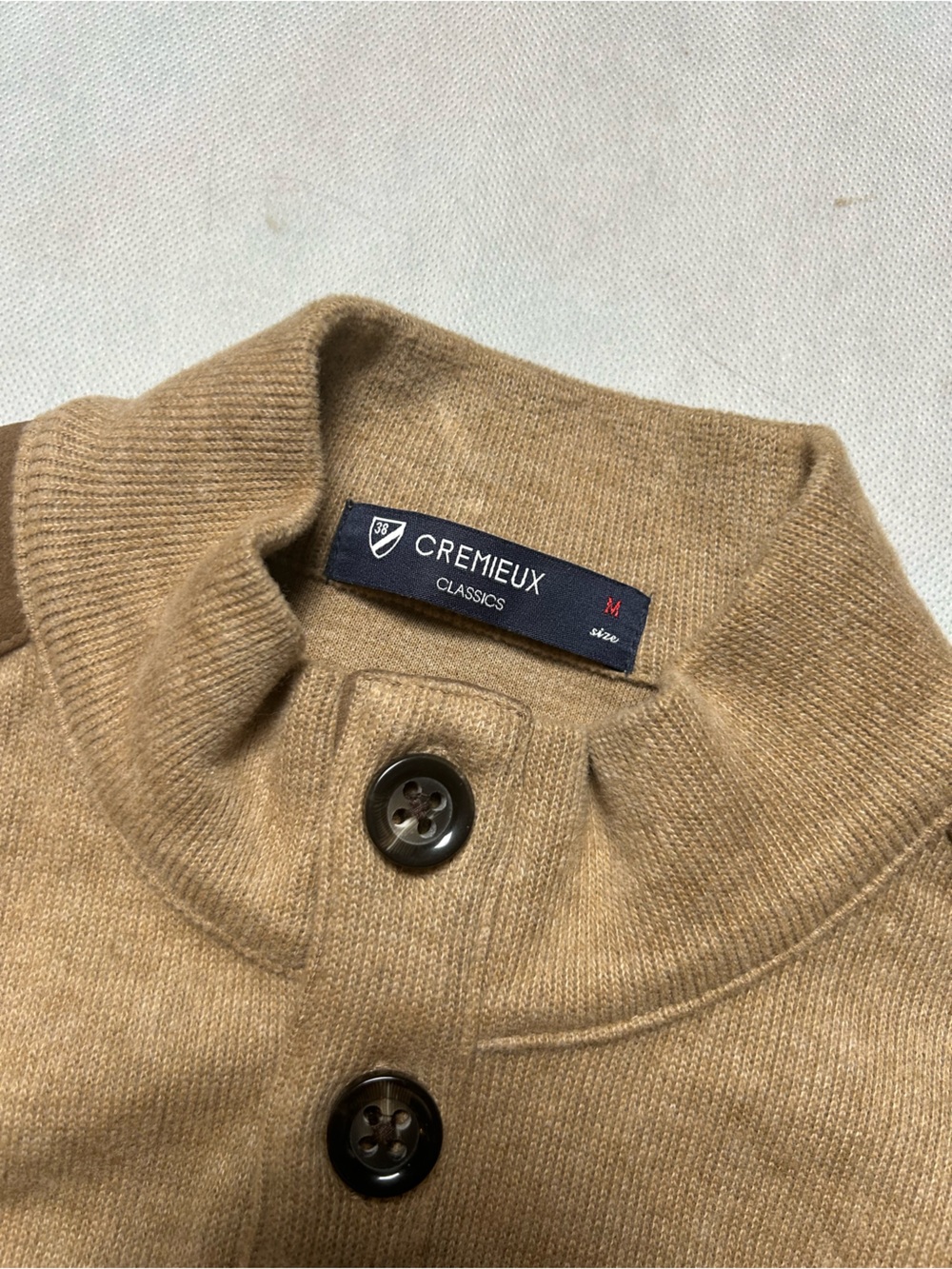 Cremieux brown elbow patch pull over size medium - Picture 2 of 5
